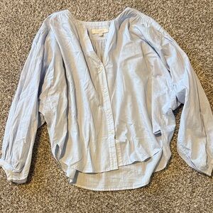 LOFT Sky Blue Casual Blouse